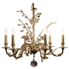 Lustre d'époque en bronze doré Baguès d'origine française