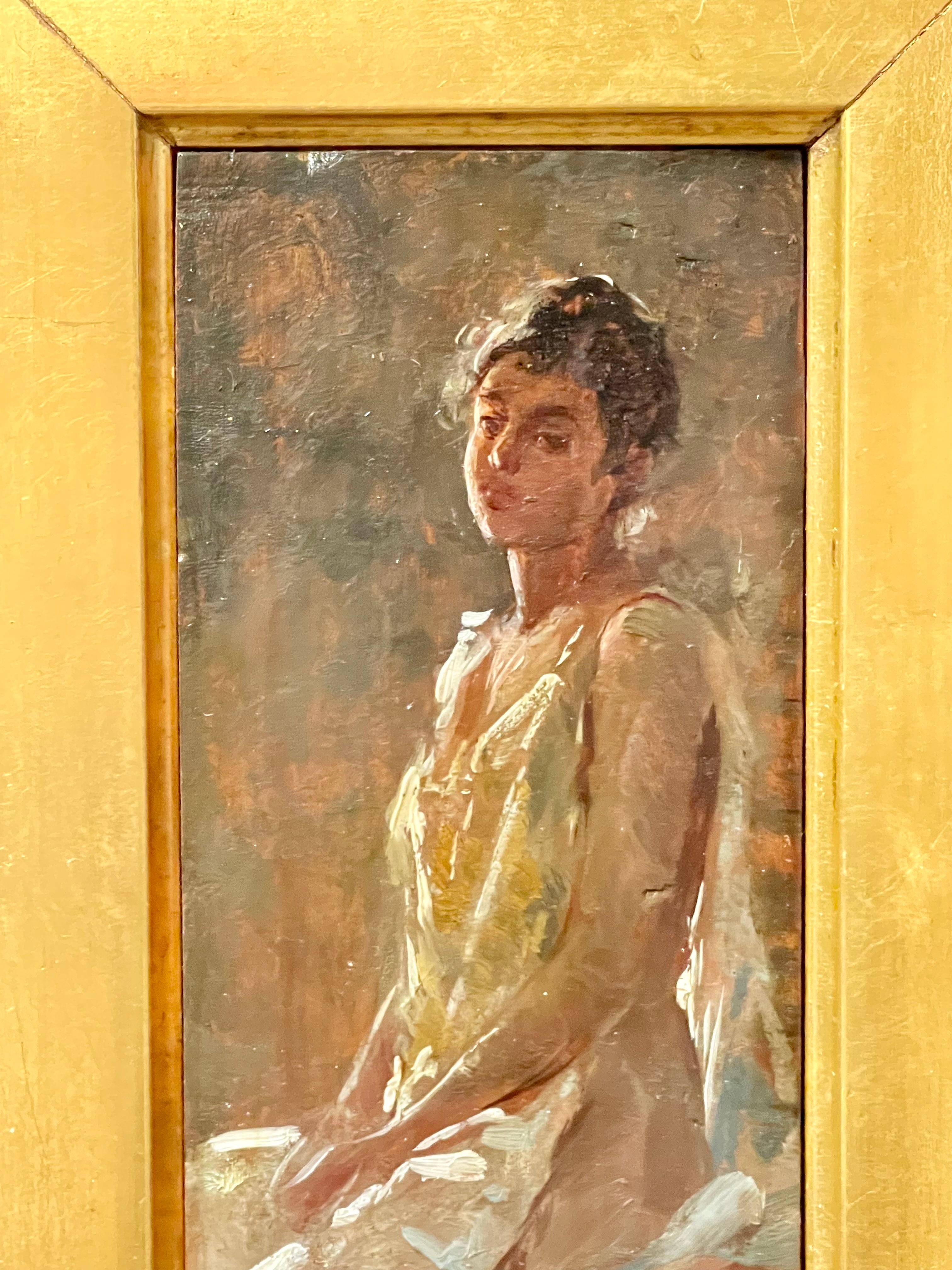 Retrato de época de una joven noble por Vincenzo Volpe en venta 3
