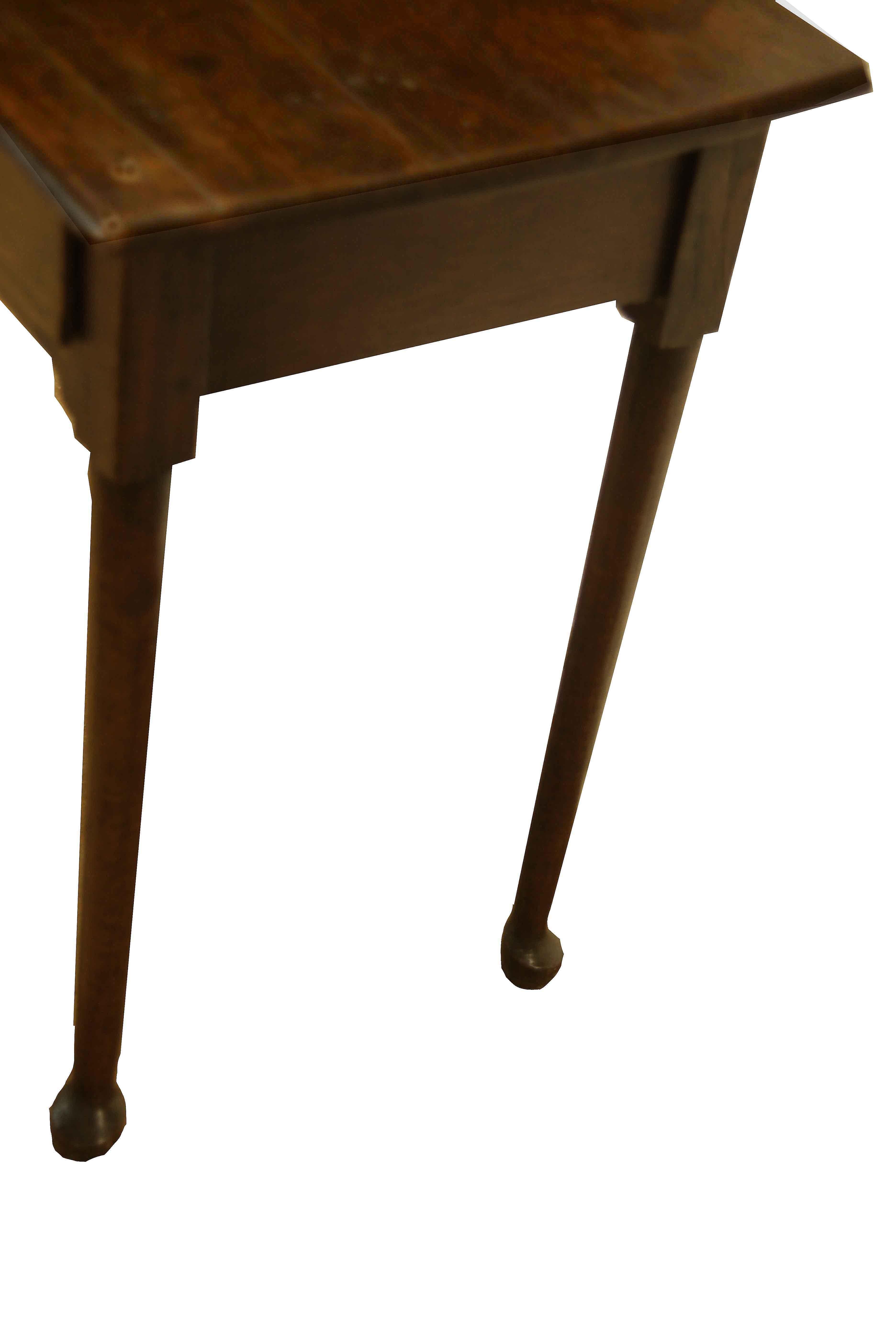English Period Queen Anne Oak Side Table For Sale