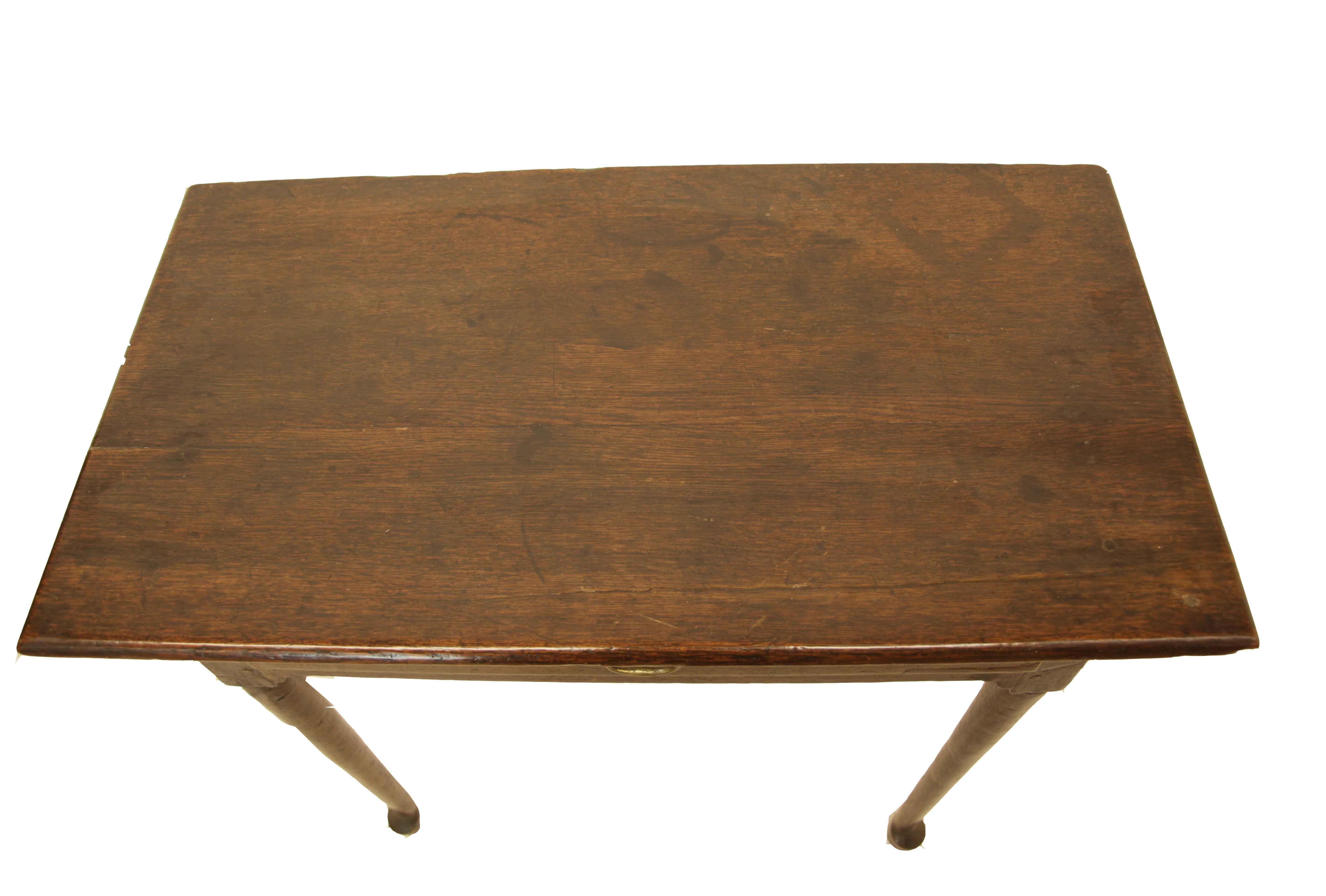 18th Century Period Queen Anne Oak Side Table For Sale