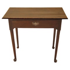 Antique Period Queen Anne Oak Side Table