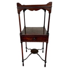 Period Regency 3-Tier Antique Wood Stand Side Table