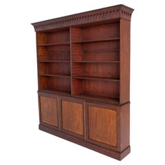 Period Regency Bookcase Mahogany Open Front Antique