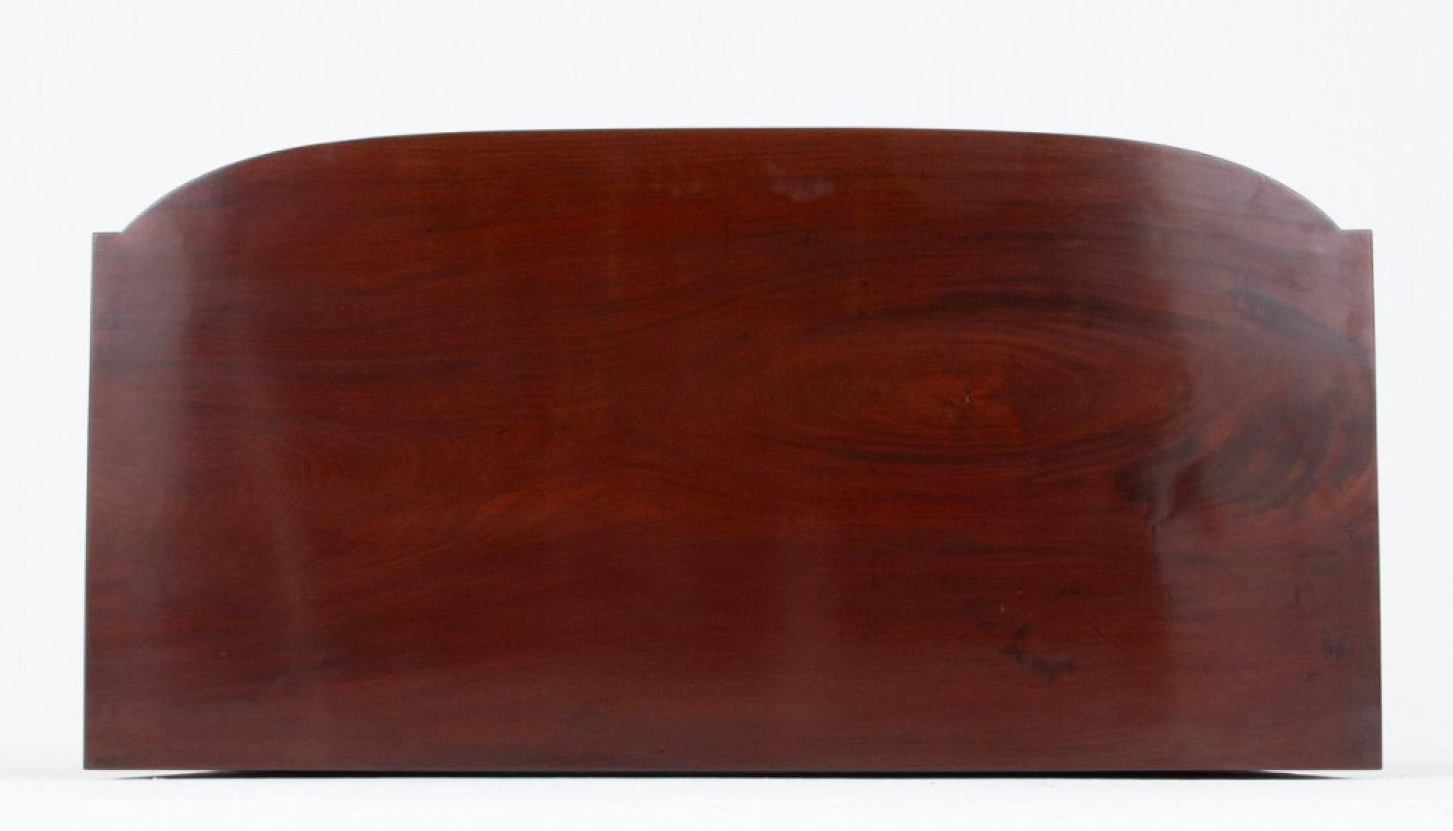 Late 20th Century Period Regency Chest Drawers D Front Commode Mahogany For Sale