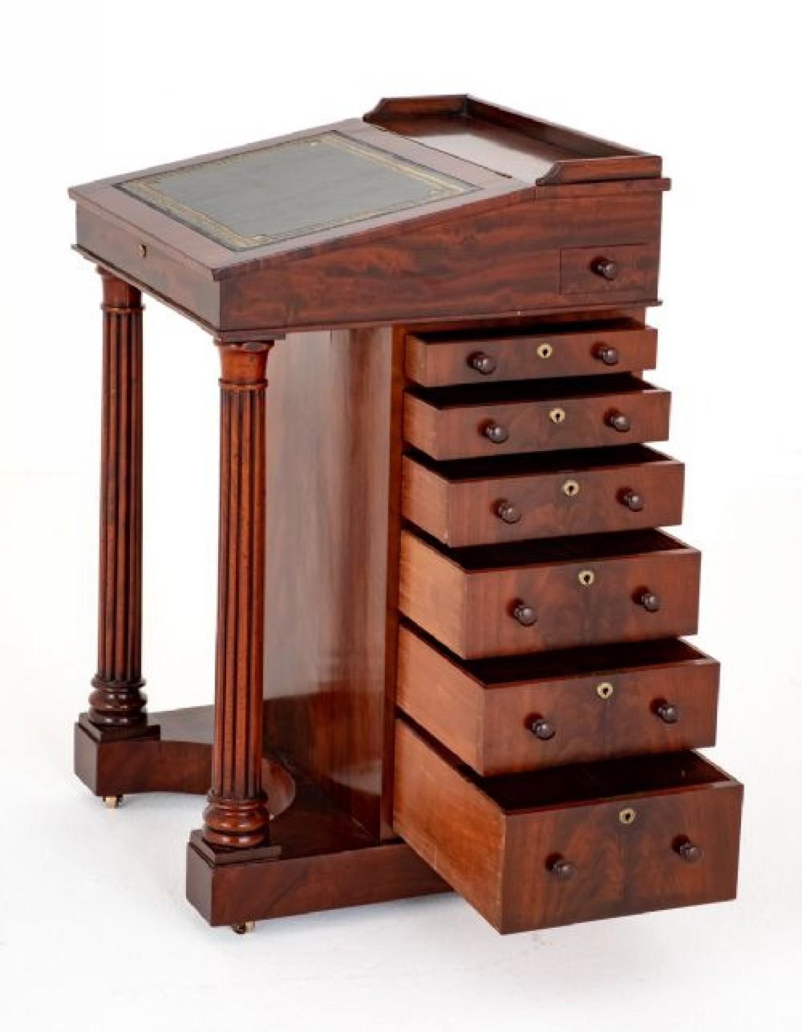 Period Regency Davenport Desk Mahogany For Sale 3