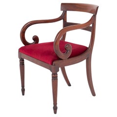 Period Regency Desk Chair Mahogany