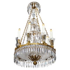 Plat d'époque Régence en bronze doré et cristal
