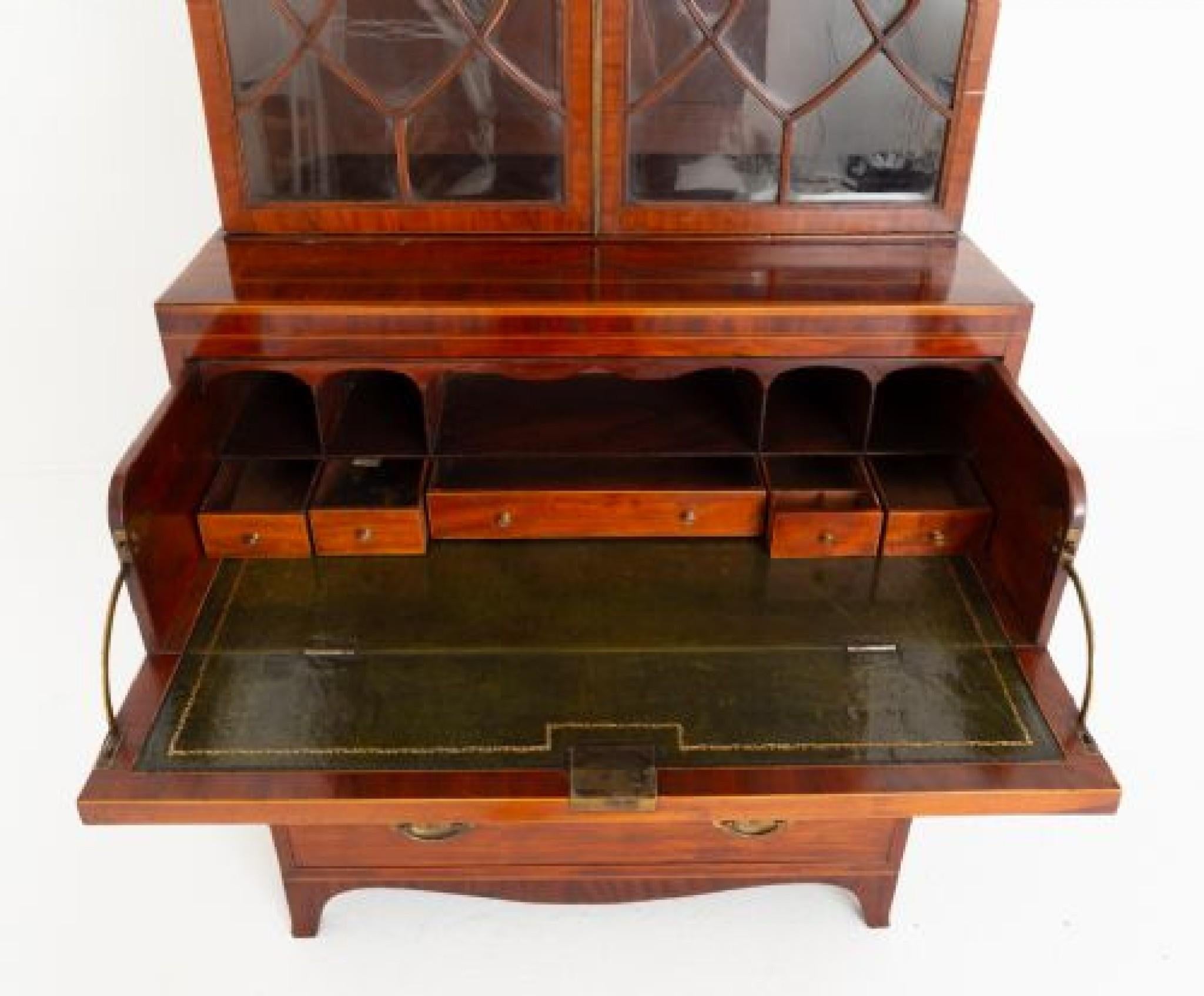 Inizio XX secolo Libreria Secretaire d'epoca Regency in mogano in vendita
