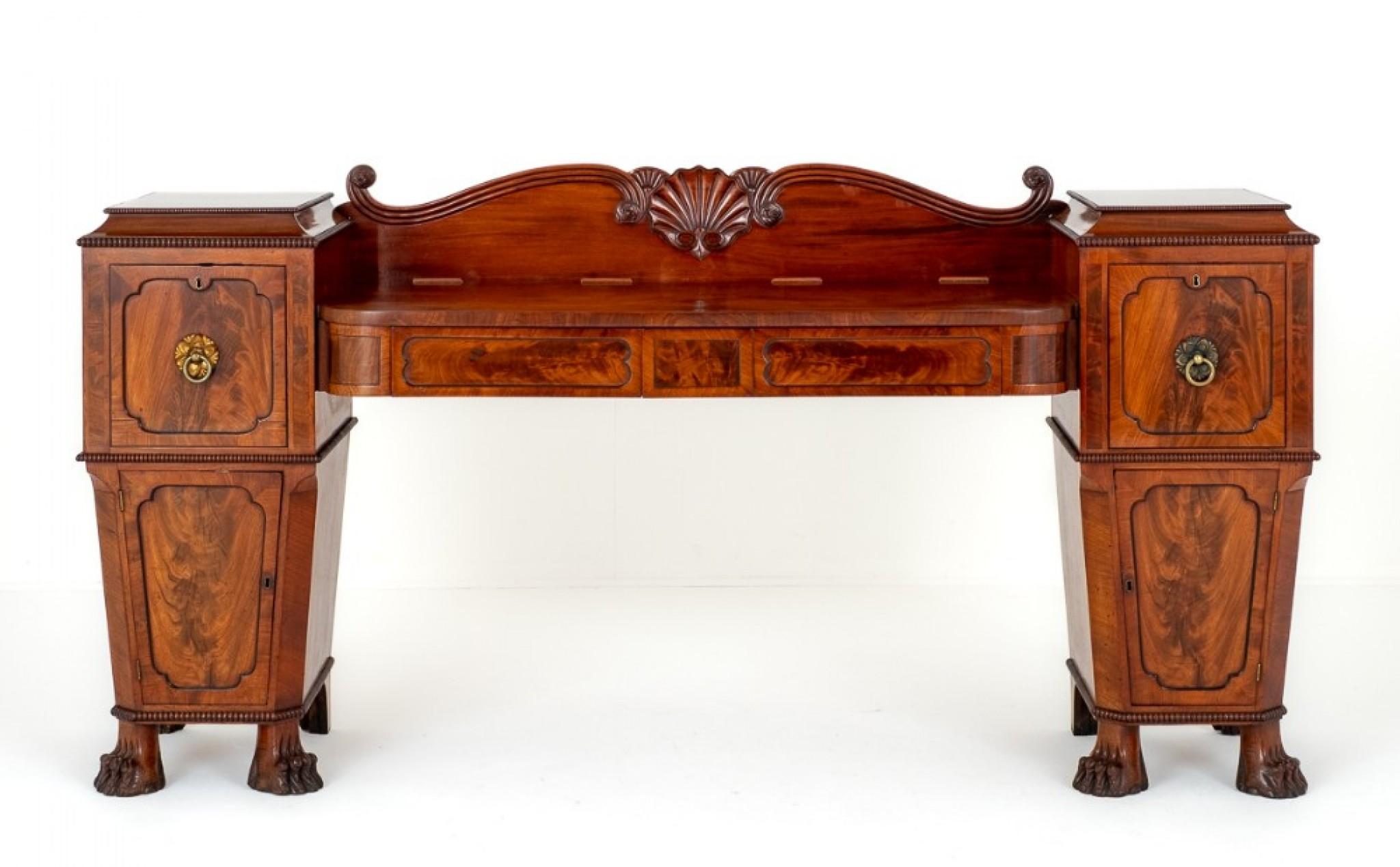 Period Regency Sideboard Antique Mahogany Buffet For Sale 8