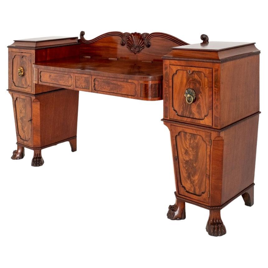 Period Regency Sideboard Antique Mahogany Buffet For Sale