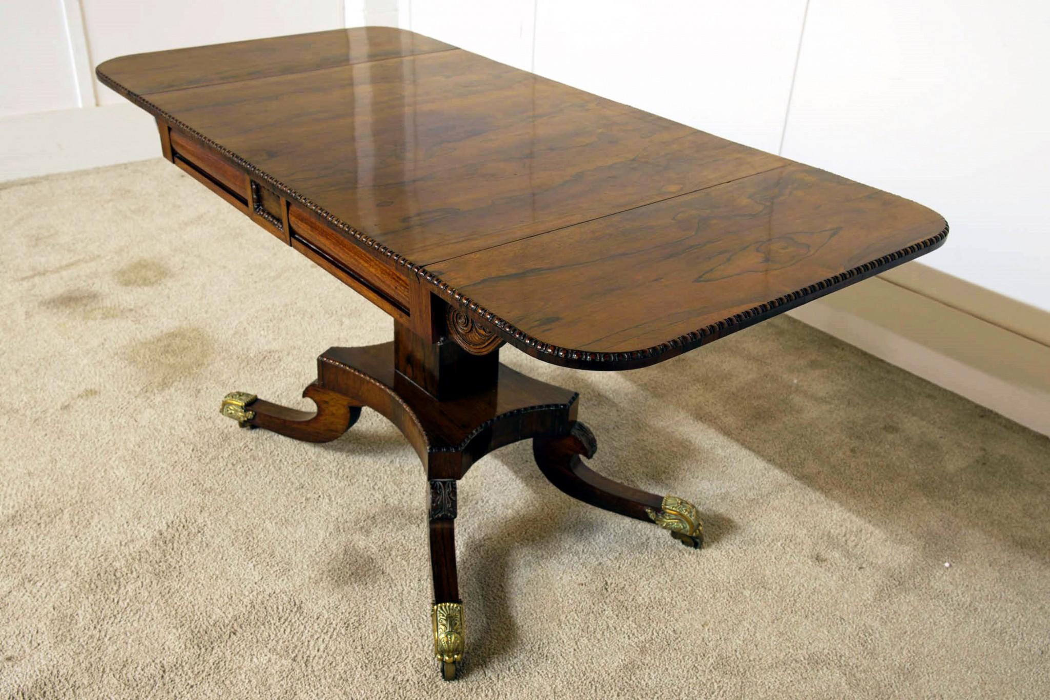 Period Regency Sofa Table Walnut 1810 For Sale 2