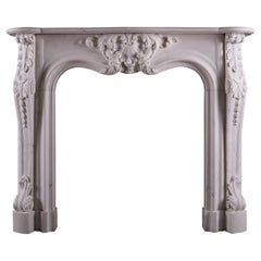 Antique Period Regency Statuary Marble Fireplace