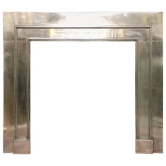 Period Regency Style Polished Steel Insert Fireplace Surround
