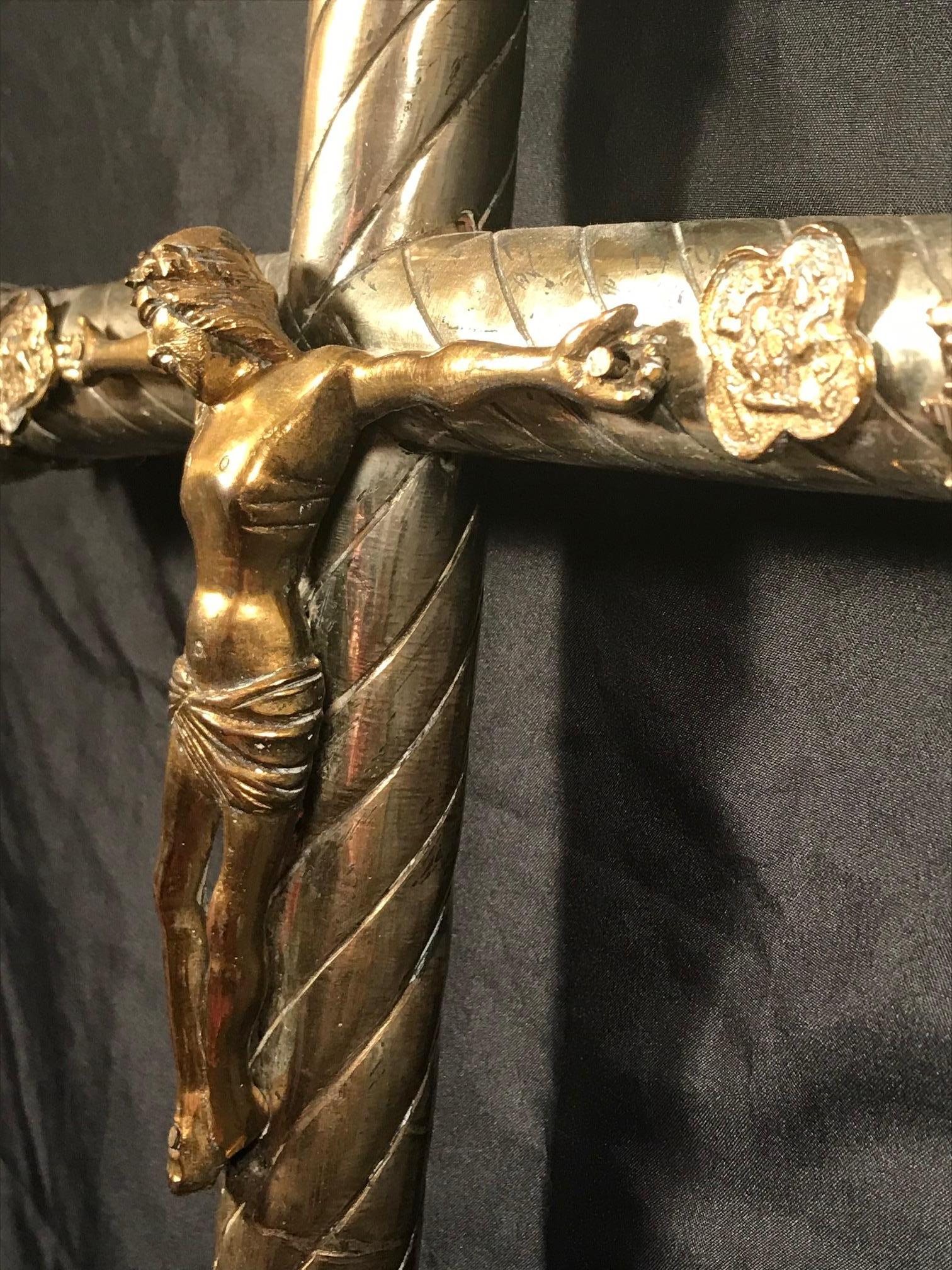 French Period Renaissance Early 16th Century Processional Cross, France For Sale