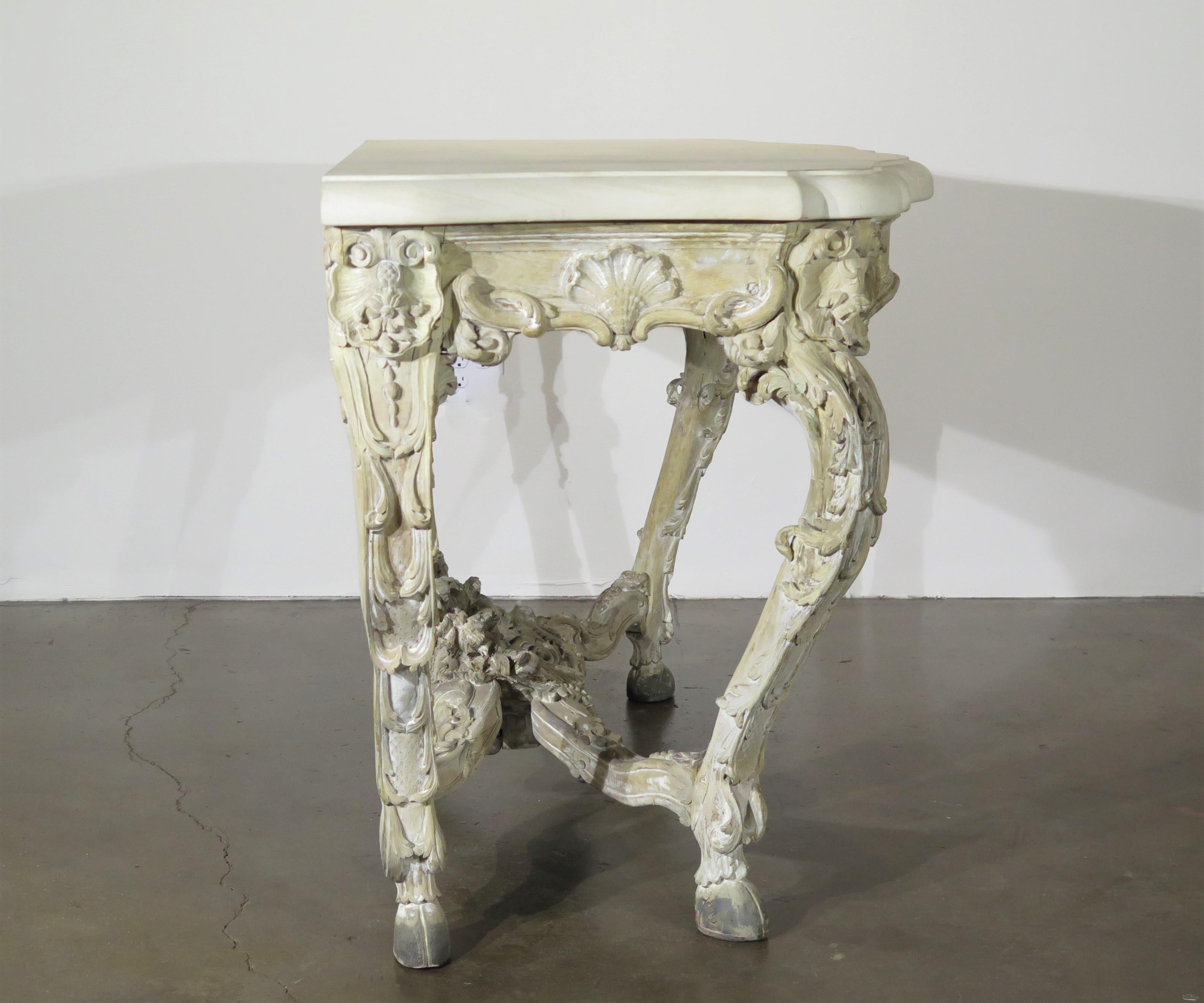 French Period Rococo Painted Console For Sale