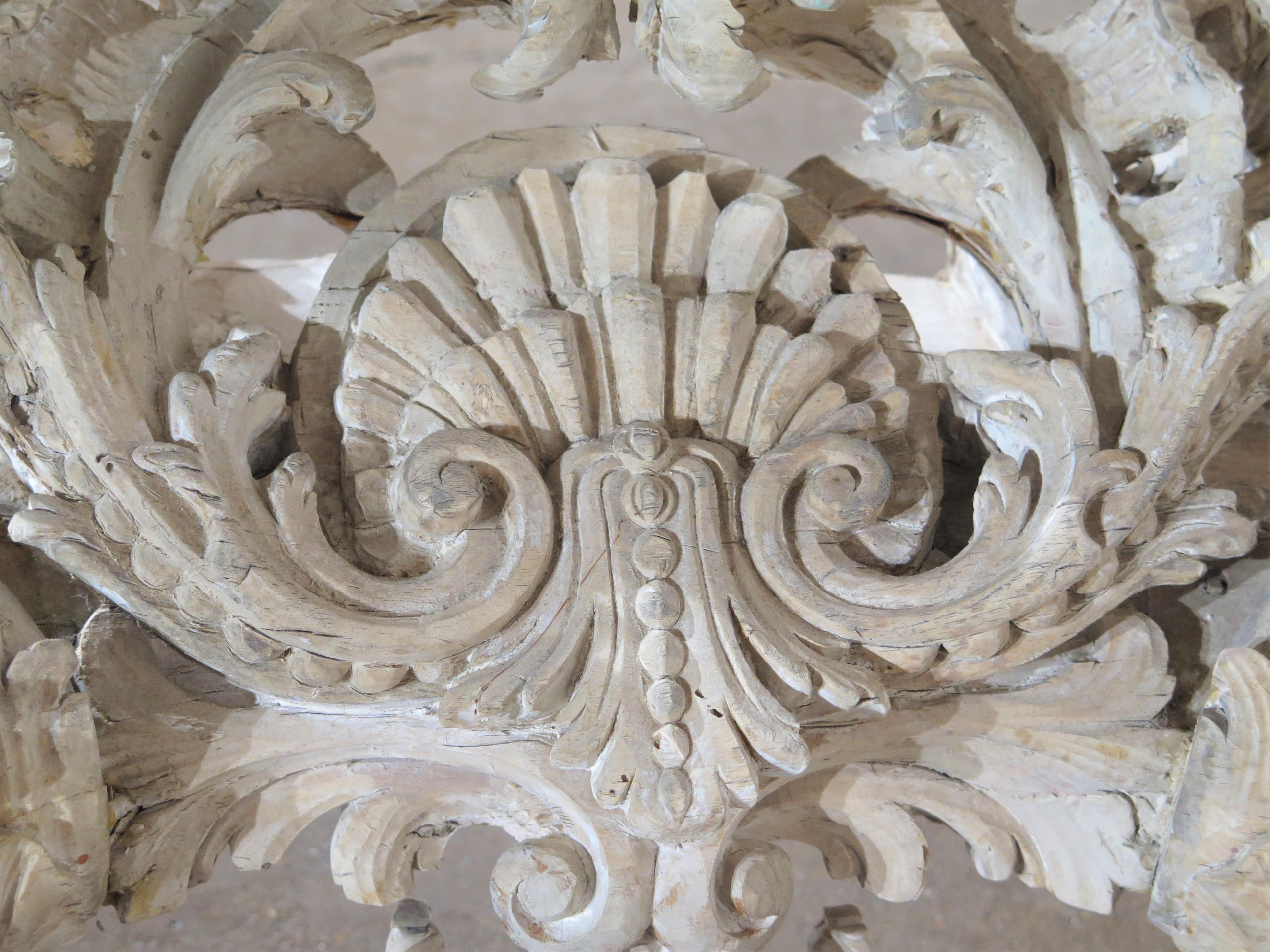 Calcaire Console peinte d'époque rococo en vente