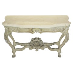 Antique Period Rococo Painted Console