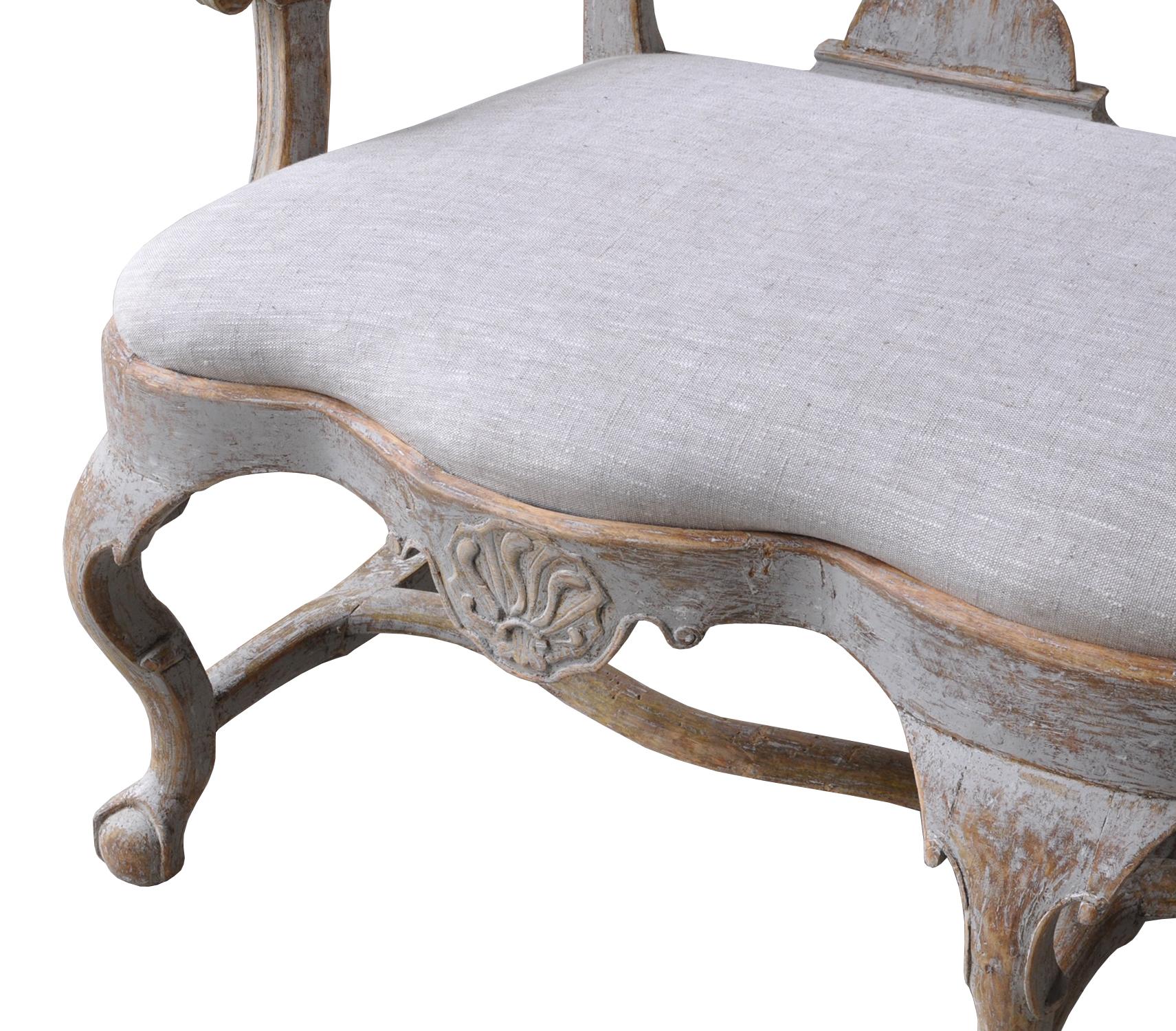 Wood Period Rococo Sofa For Sale