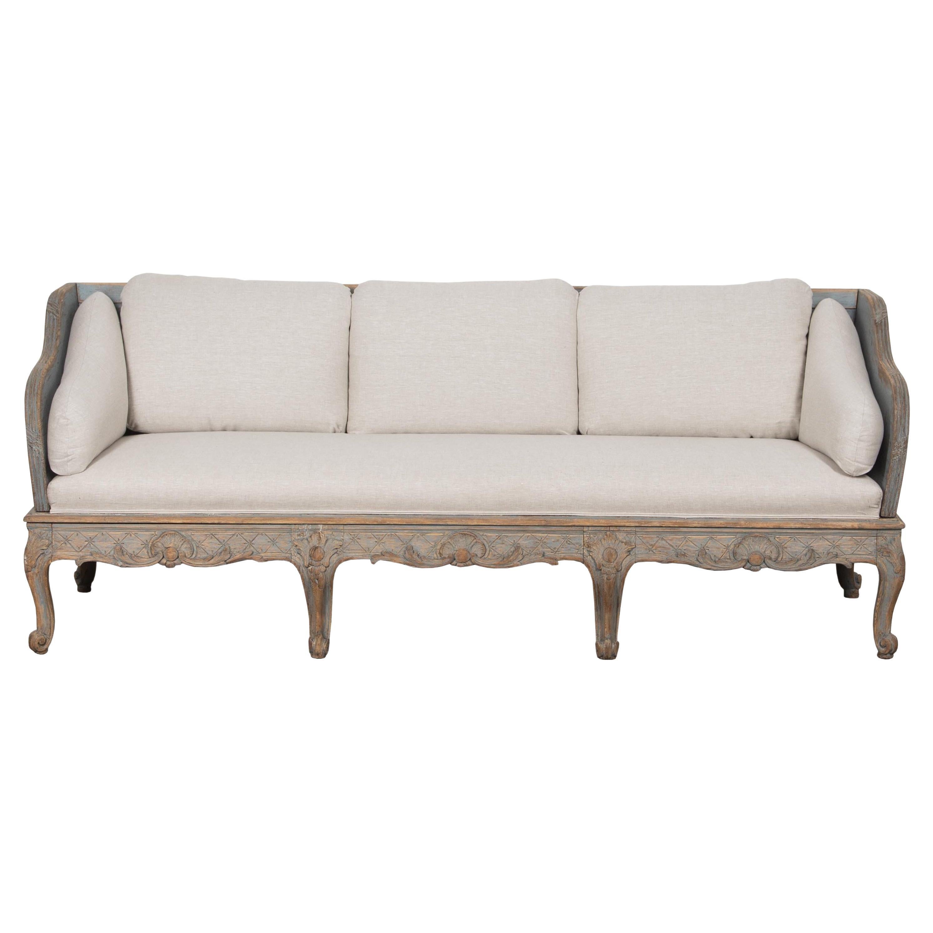 Period Rococo Sofa from Stockholm For Sale