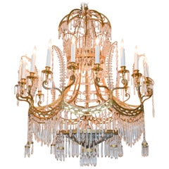 Period Russian Empire Bronze and Crystal Chandelier, circa 1830