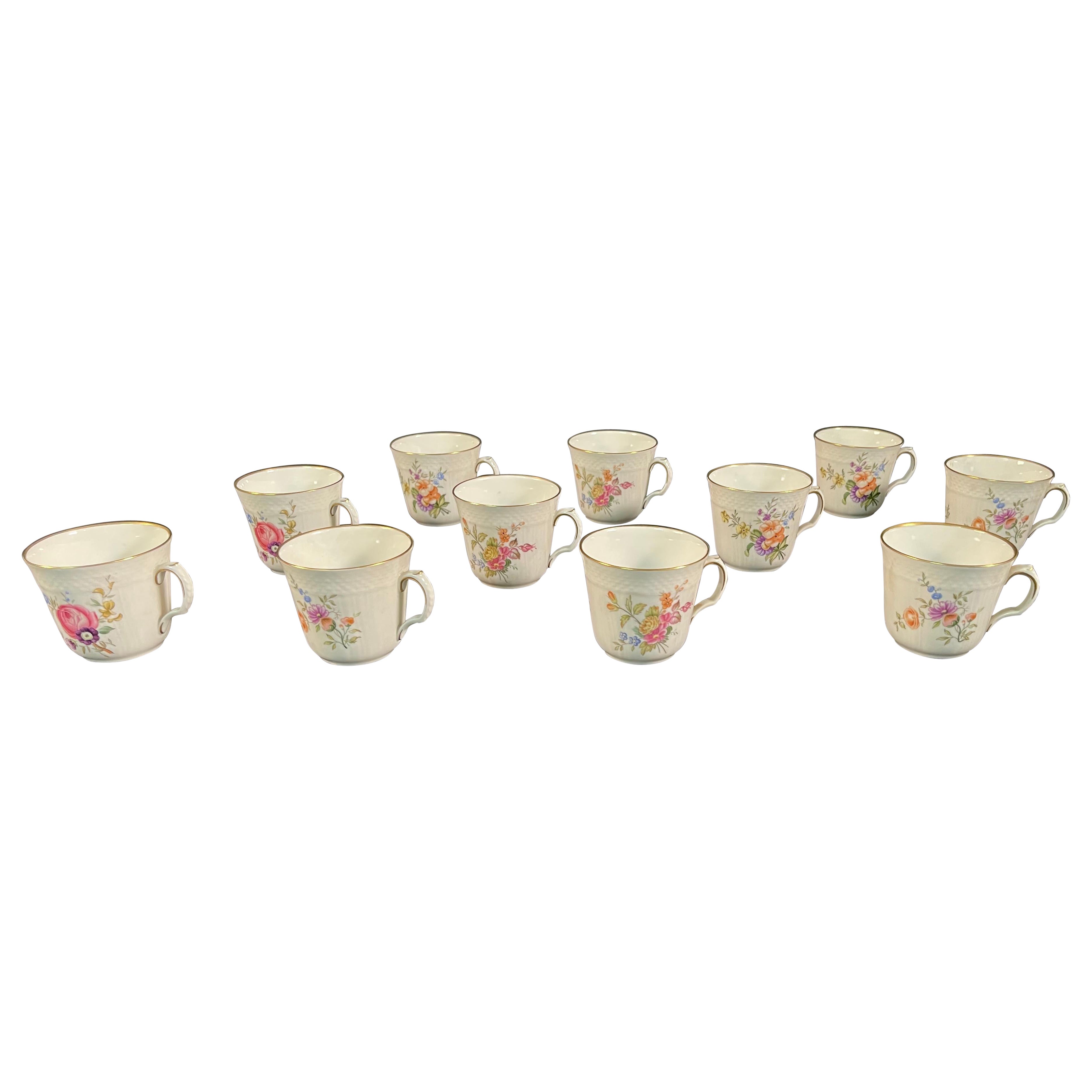 Period Set of Royal Copenhagen Signed Coffee Cups in vendita