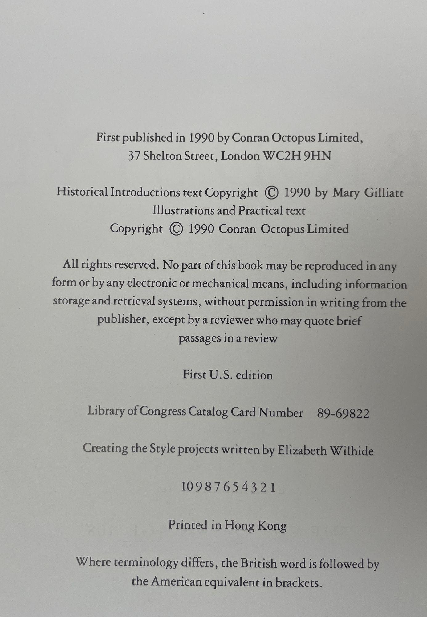 Paper Period Style by Mary Gilliatt Elizabeth Wilhide Hardcover Book For Sale