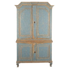 Period Swedish Baroque Two Part Cabinet