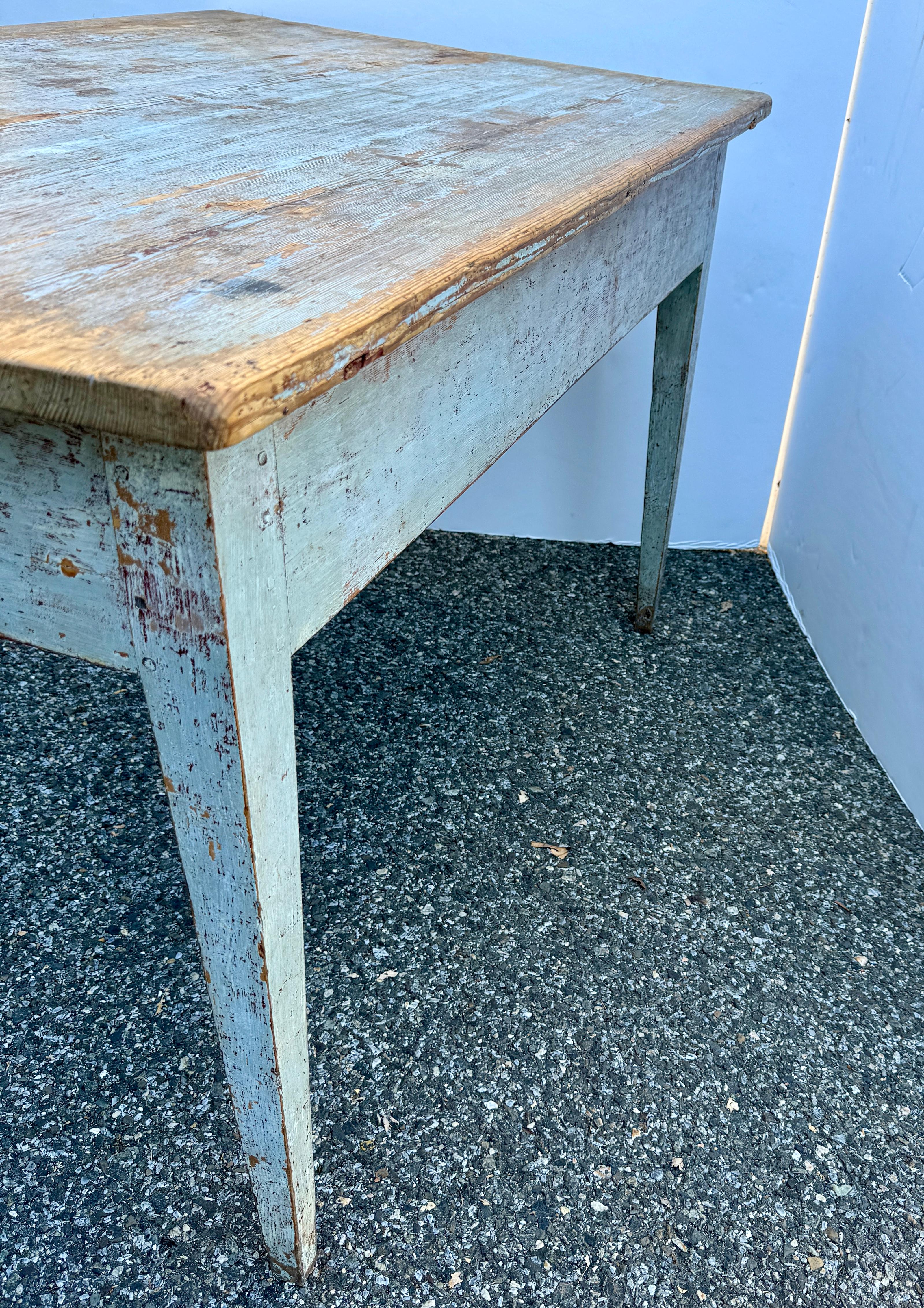 Period Swedish Gustavian Painted Office Desk Table With Drawer, 1790-1810 8