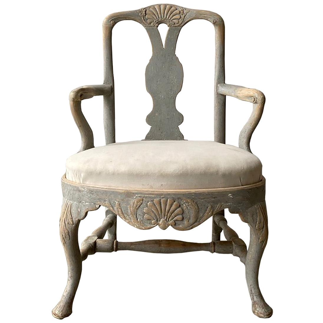 Period Swedish Rococo Armchair