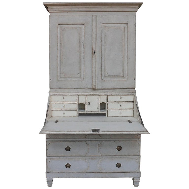Period Swedish Secretary With Library Cabinet At 1stdibs Swedish Secretary With Library Cabinet