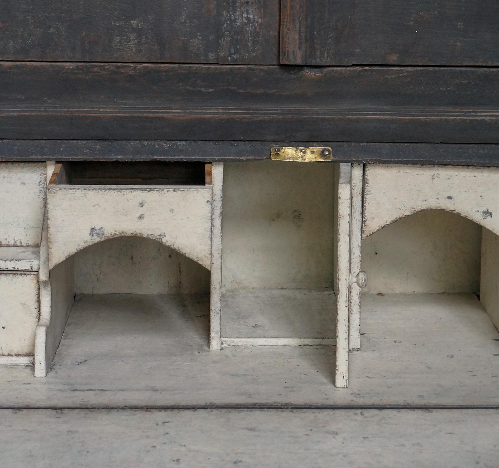 Period Swedish Secretary with Pierced Cornice 1