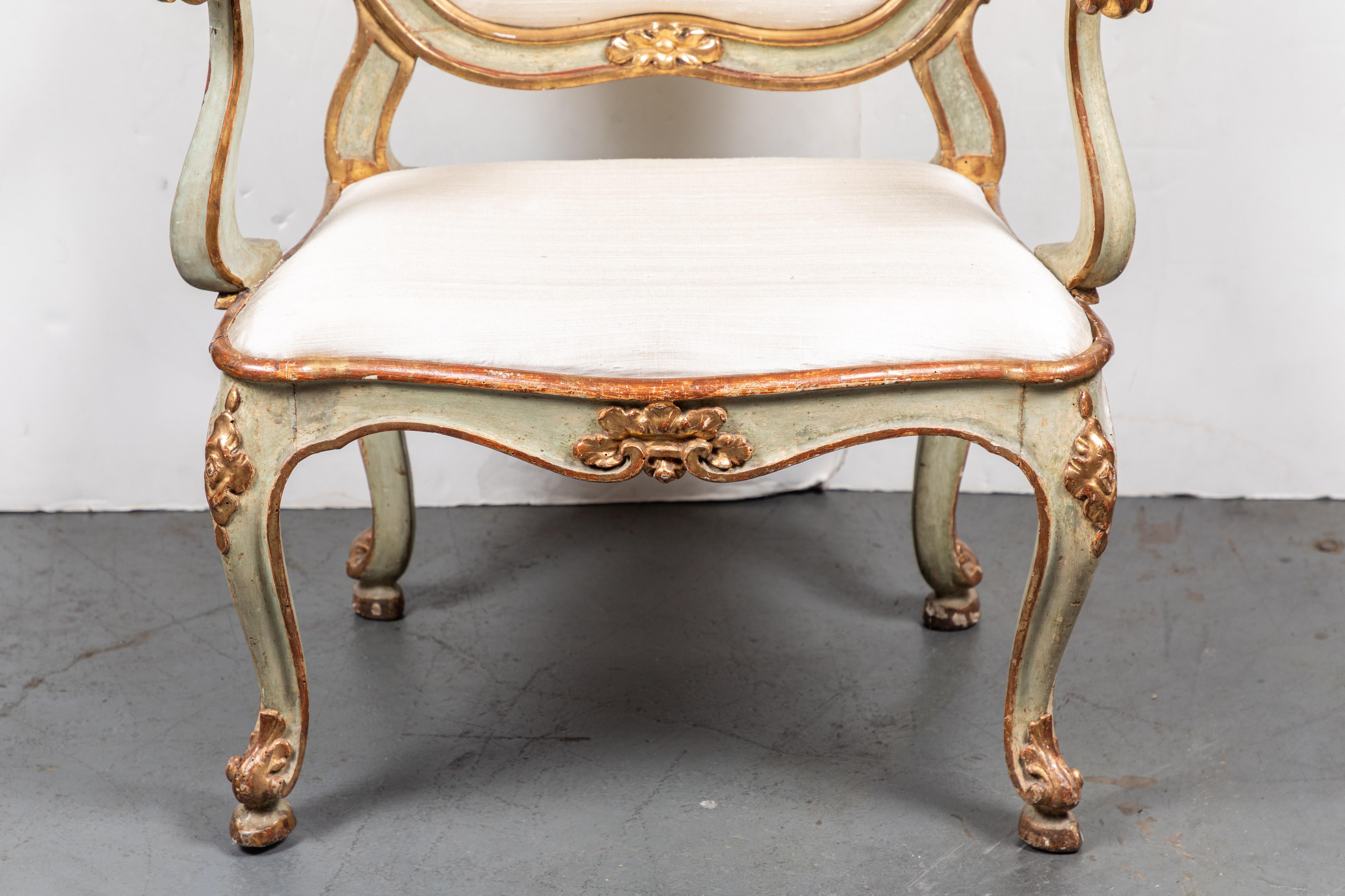 Italian Period, Venetian, Painted Armchair