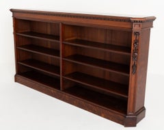 Period Victorian Bookcase Oak Open Front 1860
