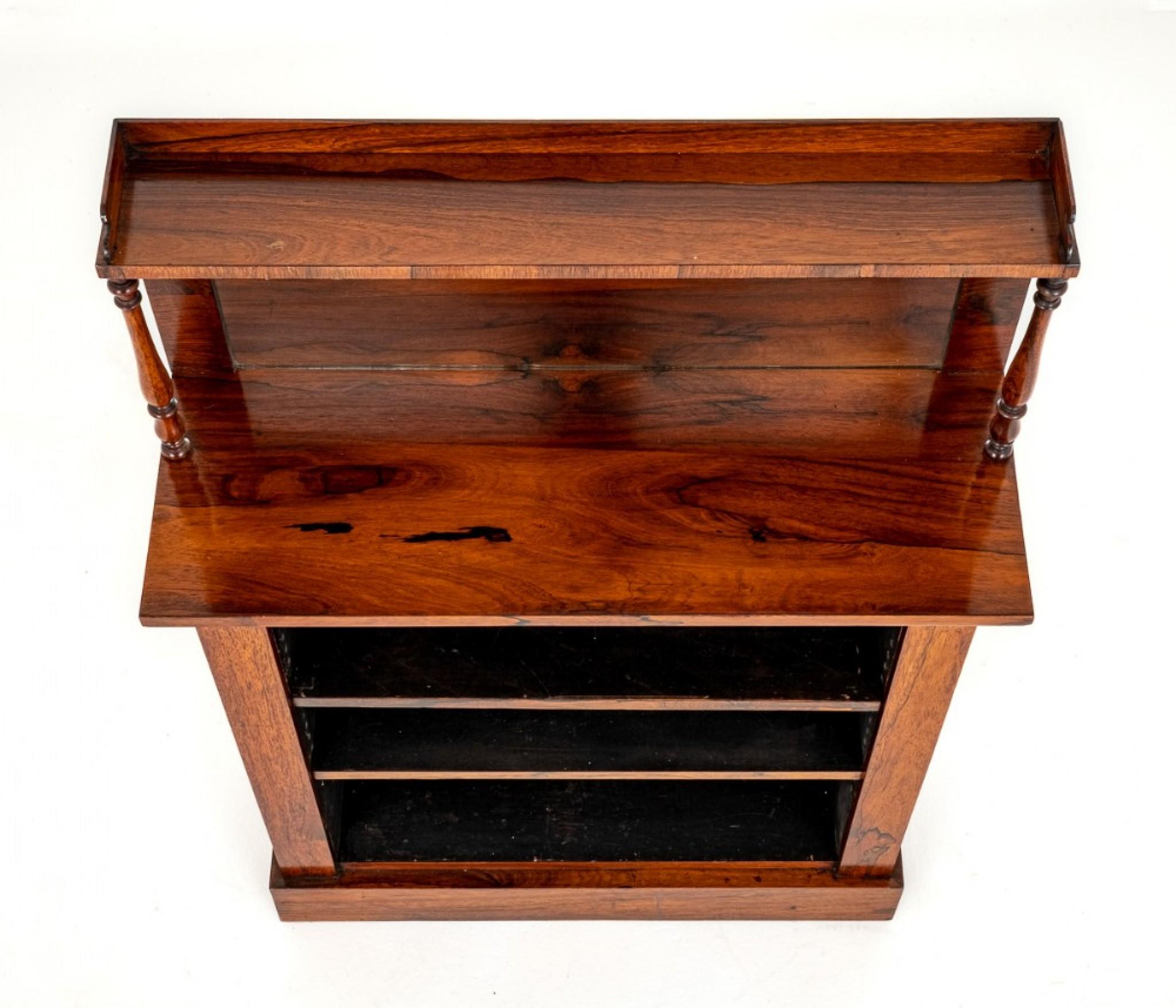 Period Victorian Bookcase Open Front 1860 In Good Condition For Sale In Potters Bar, GB
