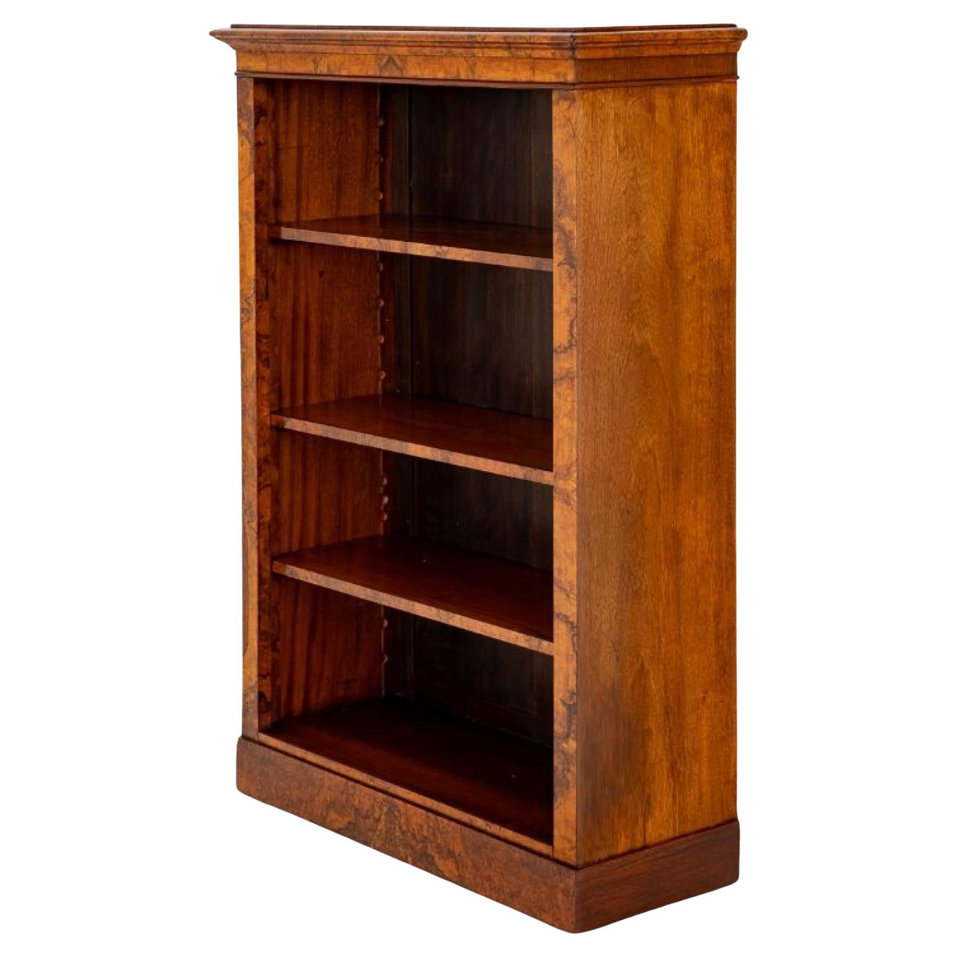 Period Victorian Bookcase Open Front 1860 For Sale
