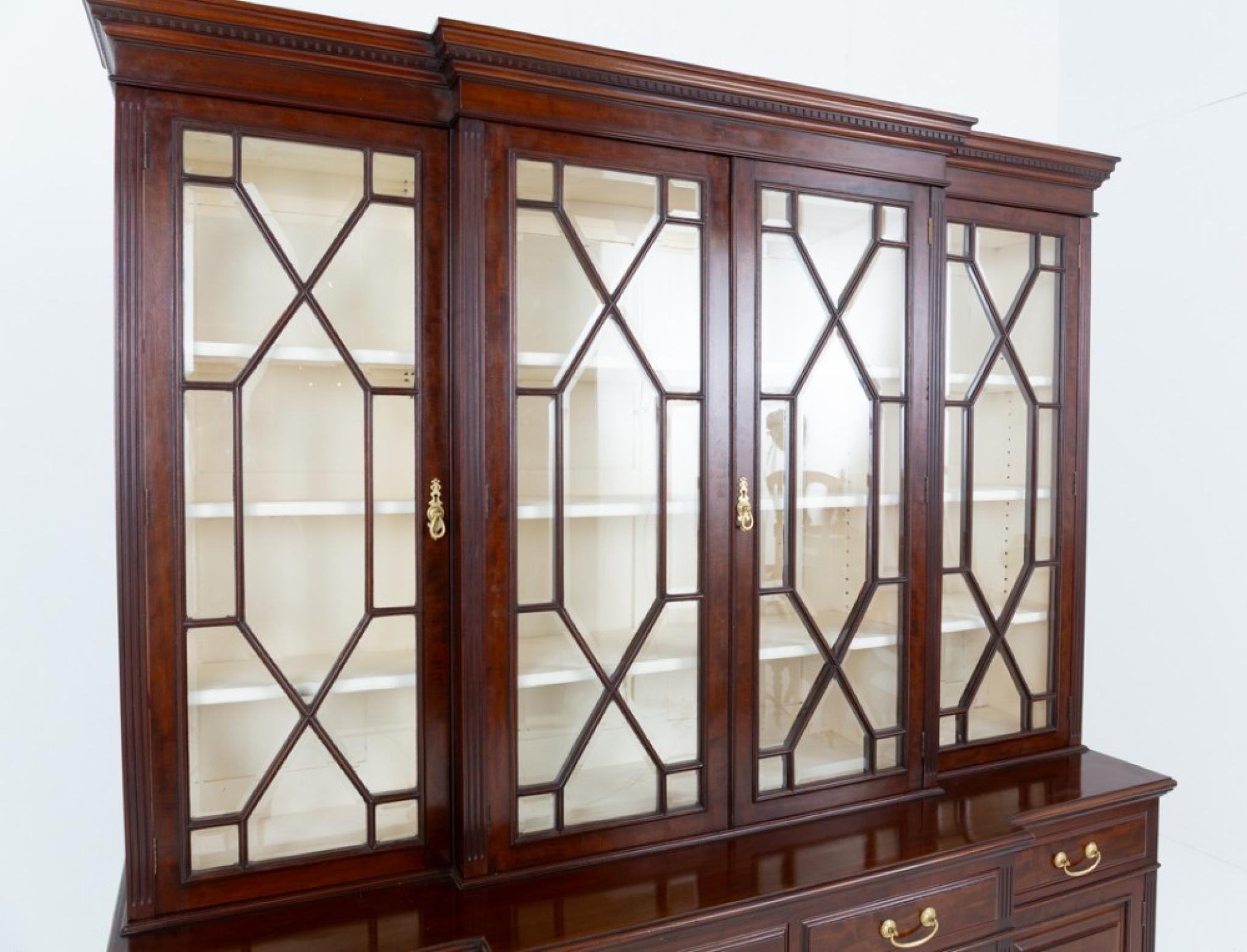 Period Victorian Breakfront Bookcase Mahogany 1880 For Sale 4