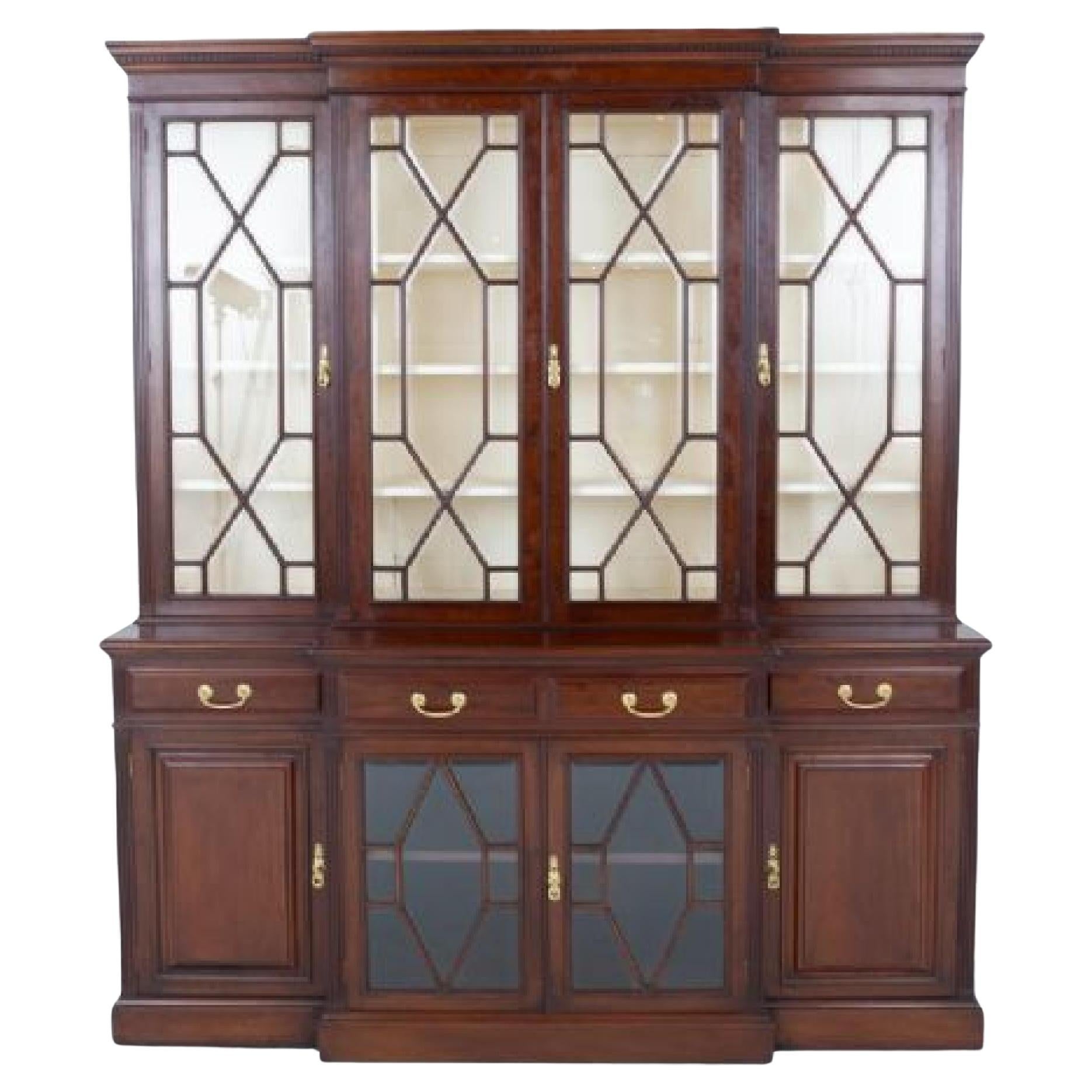 Period Victorian Breakfront Bookcase Mahogany 1880
