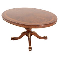 Mesa de centro victoriana de época Nogal 1860