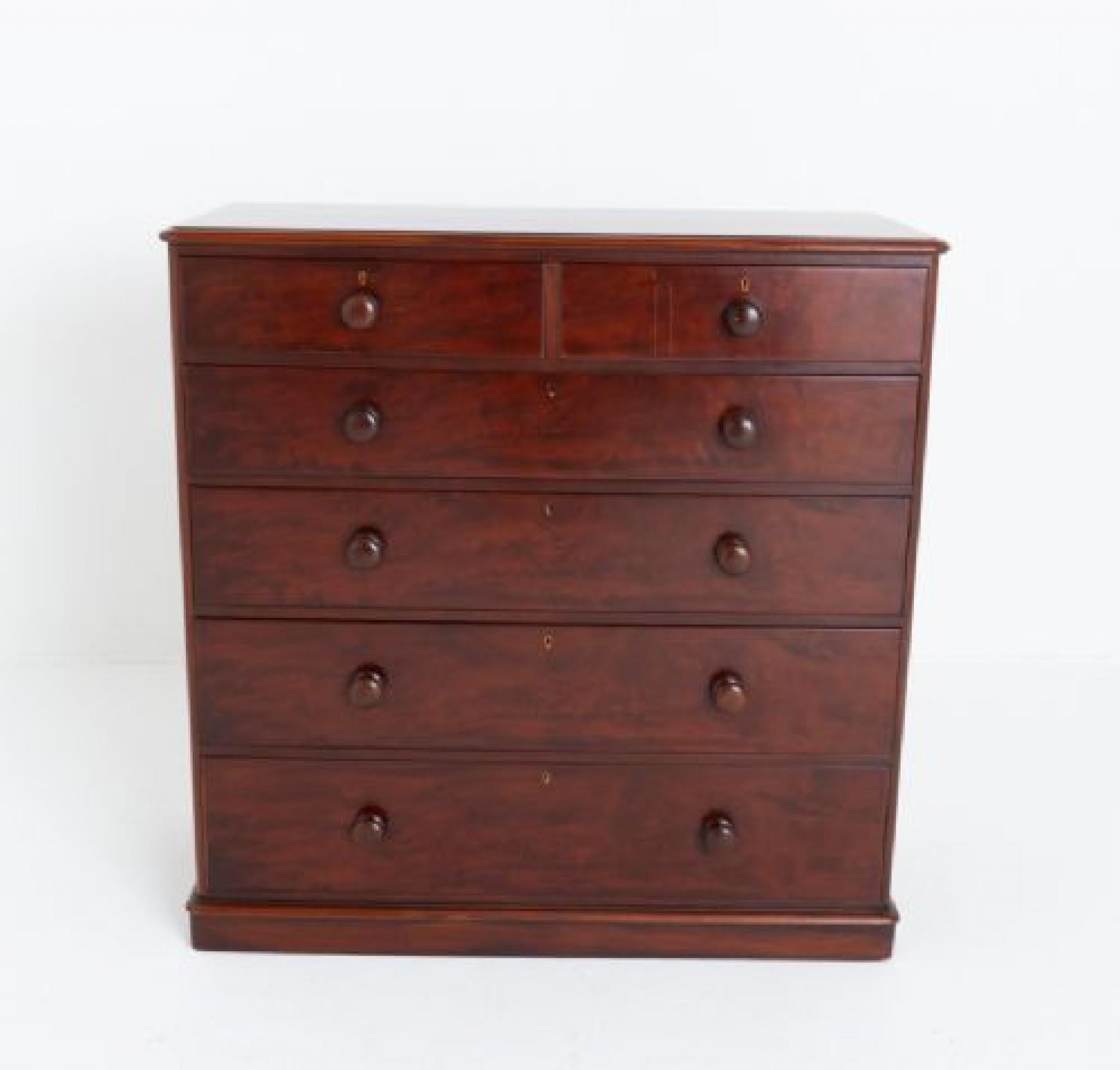 Period Victorian chest of drawers mahogany 1860 4