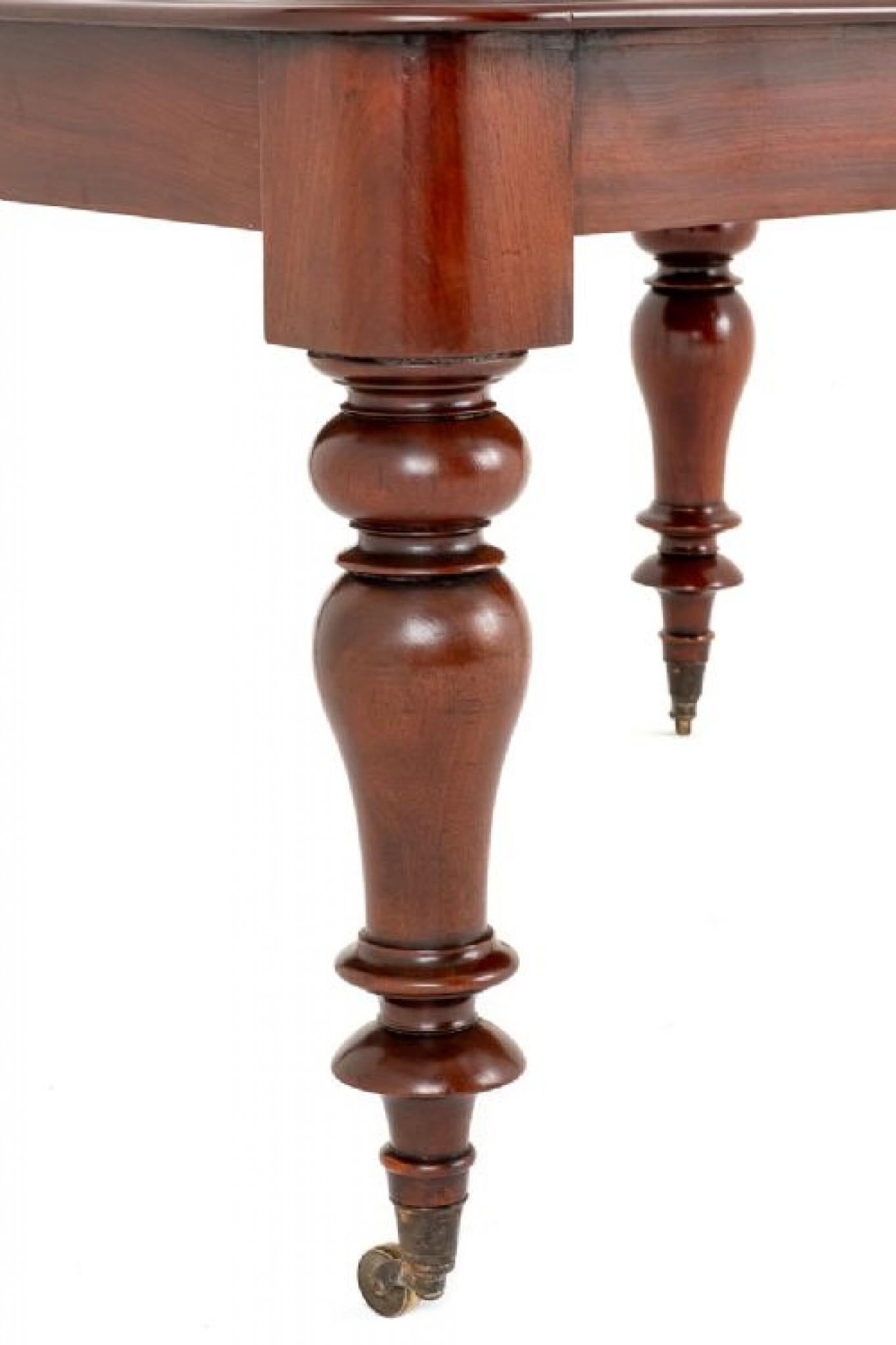 Period Victorian Dining Table Extending Mahogany 1860 For Sale 3