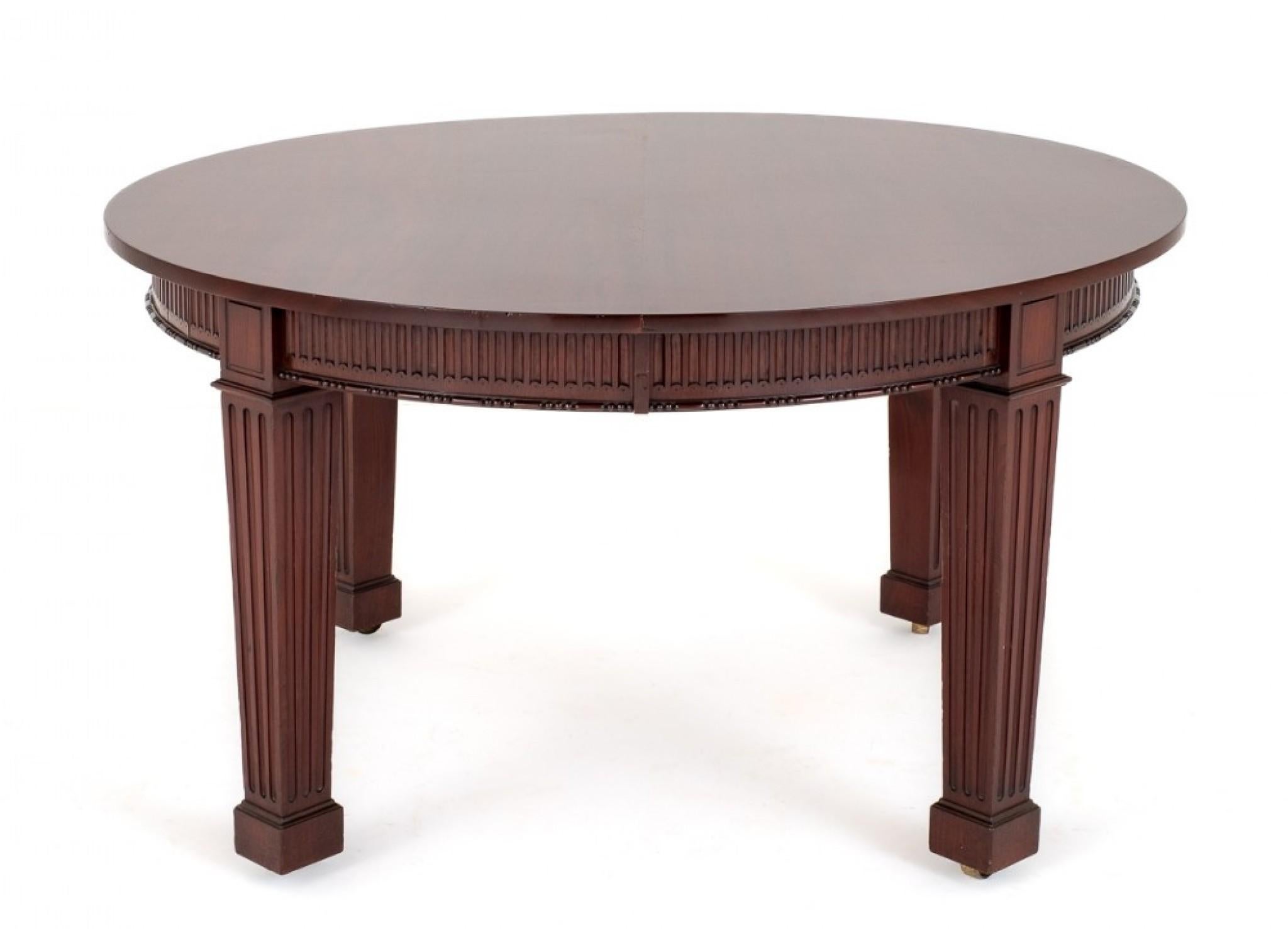 Period Victorian Dining Table Extending Mahogany 2 Leaf 1