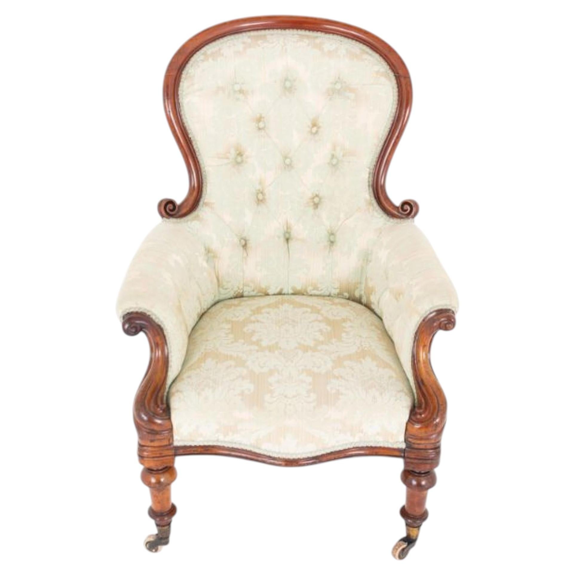 Period Victorian Gentlemans Chair Parlour Seat Antique 1870