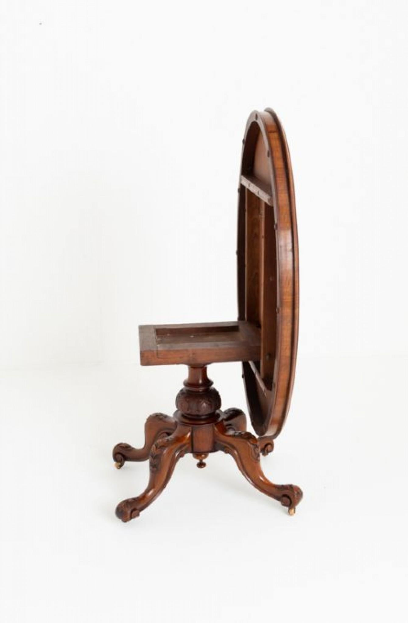 Mid-19th Century Period Victorian Loo Table Burr Walnut 1860