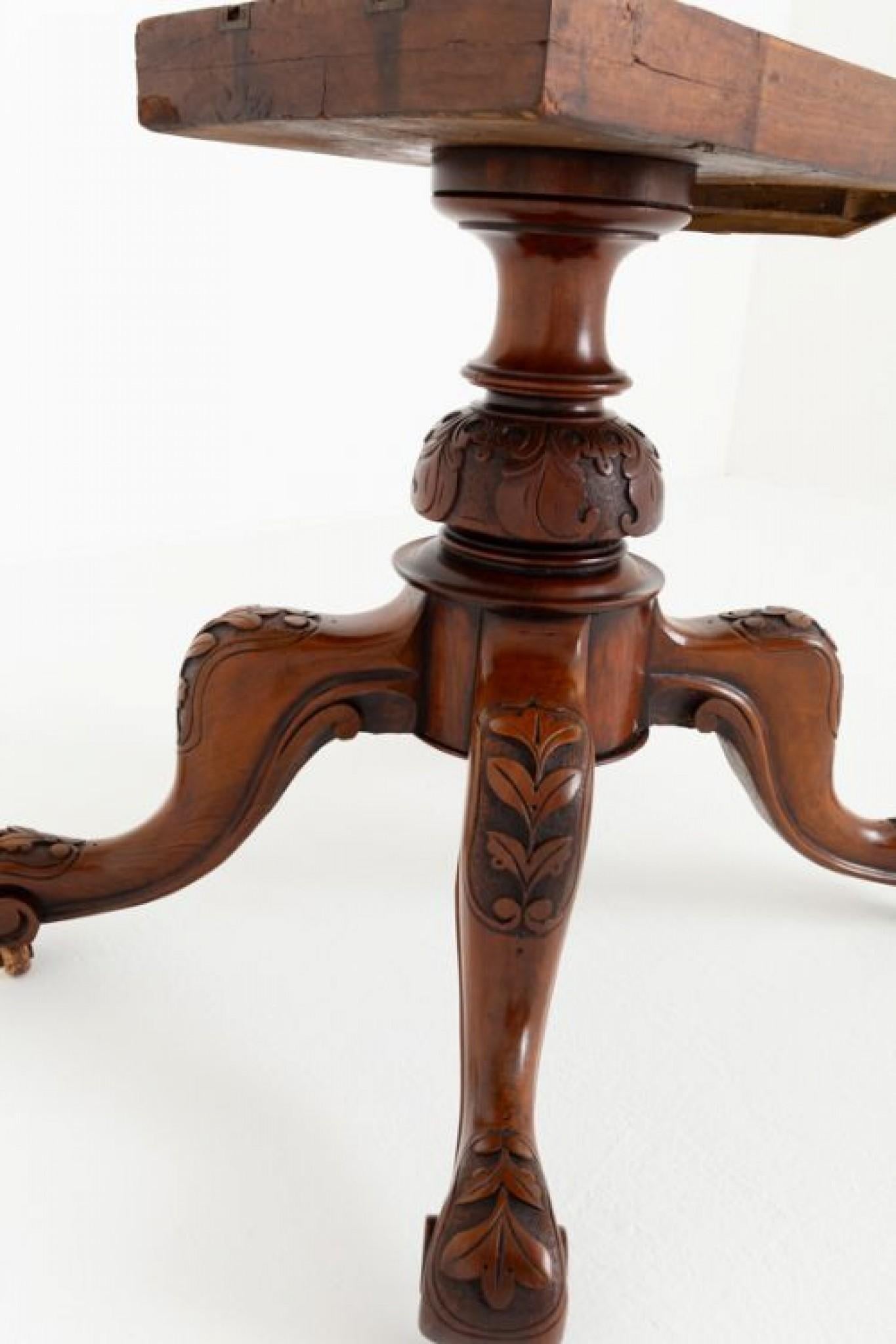 Period Victorian Loo Table Burr Walnut 1860 1