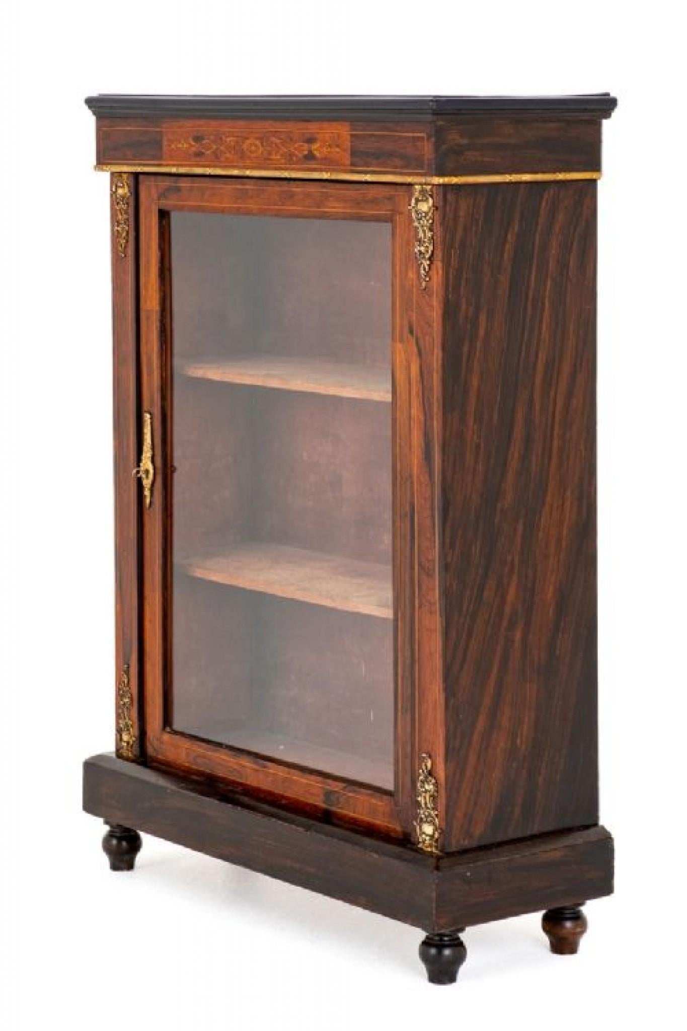 Buis Cabinet d'étalage victorien d'époque 1860