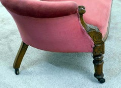 Period Victorian Settee Walnut Couch 1880