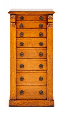 Period Victorian Wellington Chest Blonde Oak