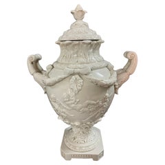 Period White Italian Capodimonte Porcelain Urn