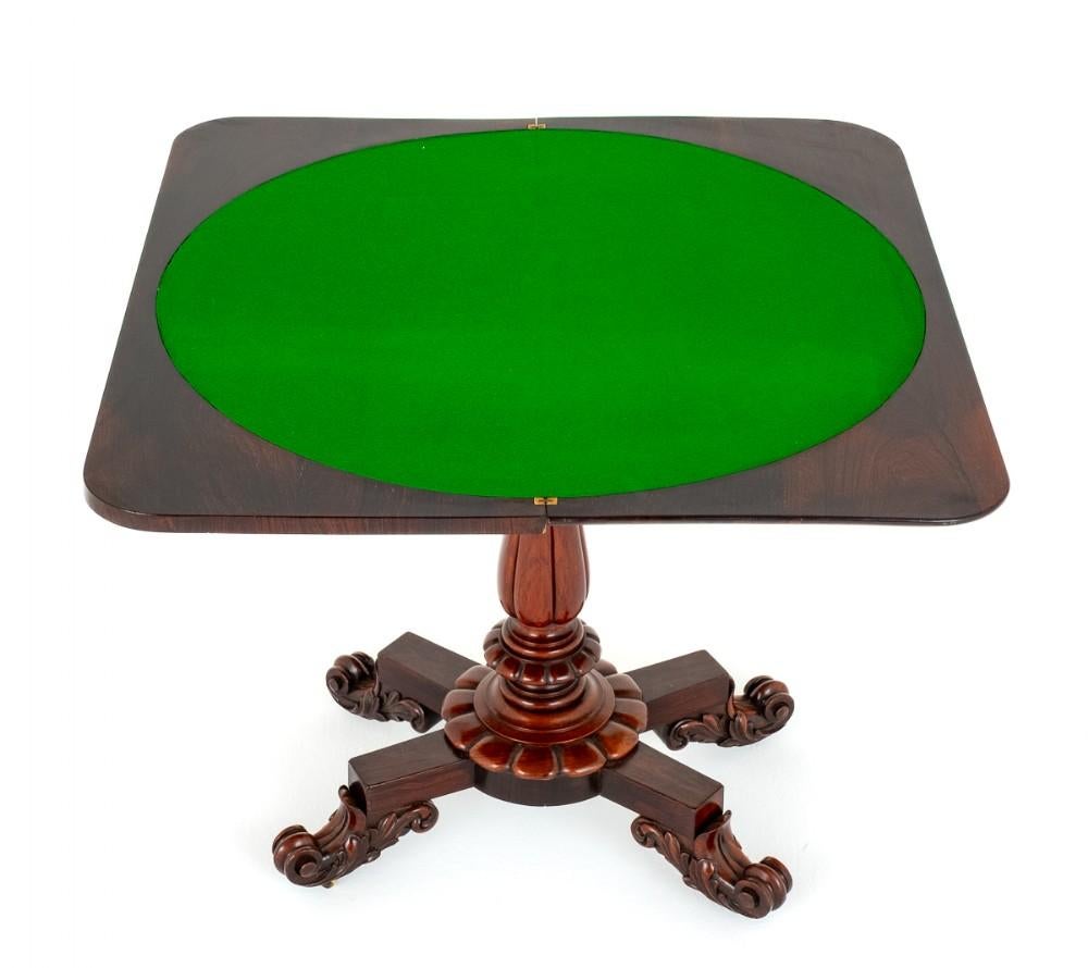 antique wood card table