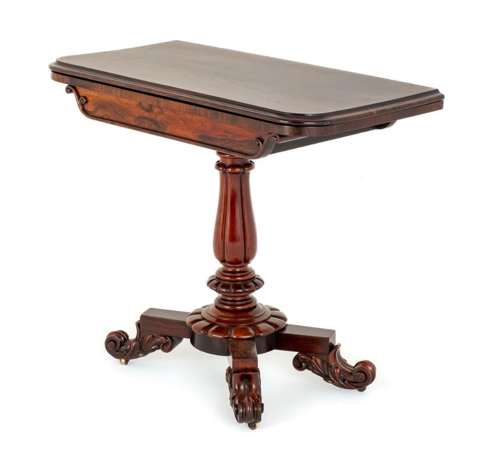 Mid-19th Century Period William IV Card Table Games 1840 For Sale